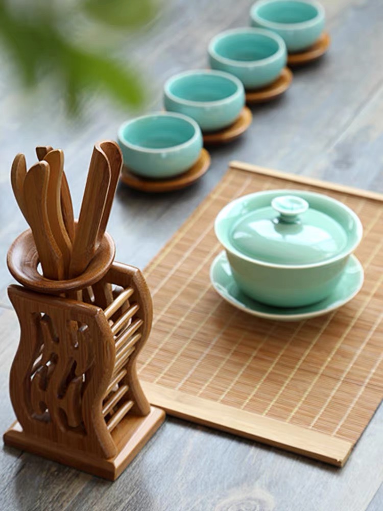 Thảm tre tấm lót pha matcha - Ảnh 2