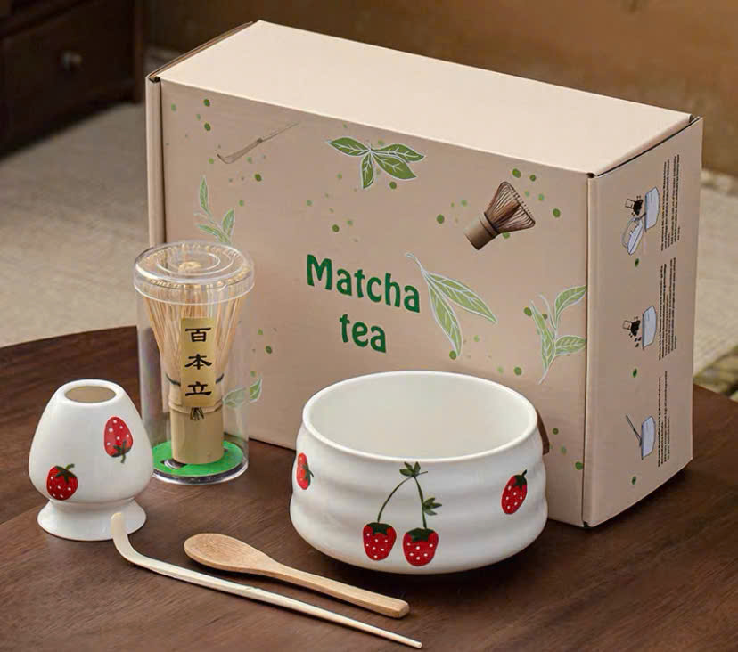 Set Đánh Matcha Dâu Tây 5 món