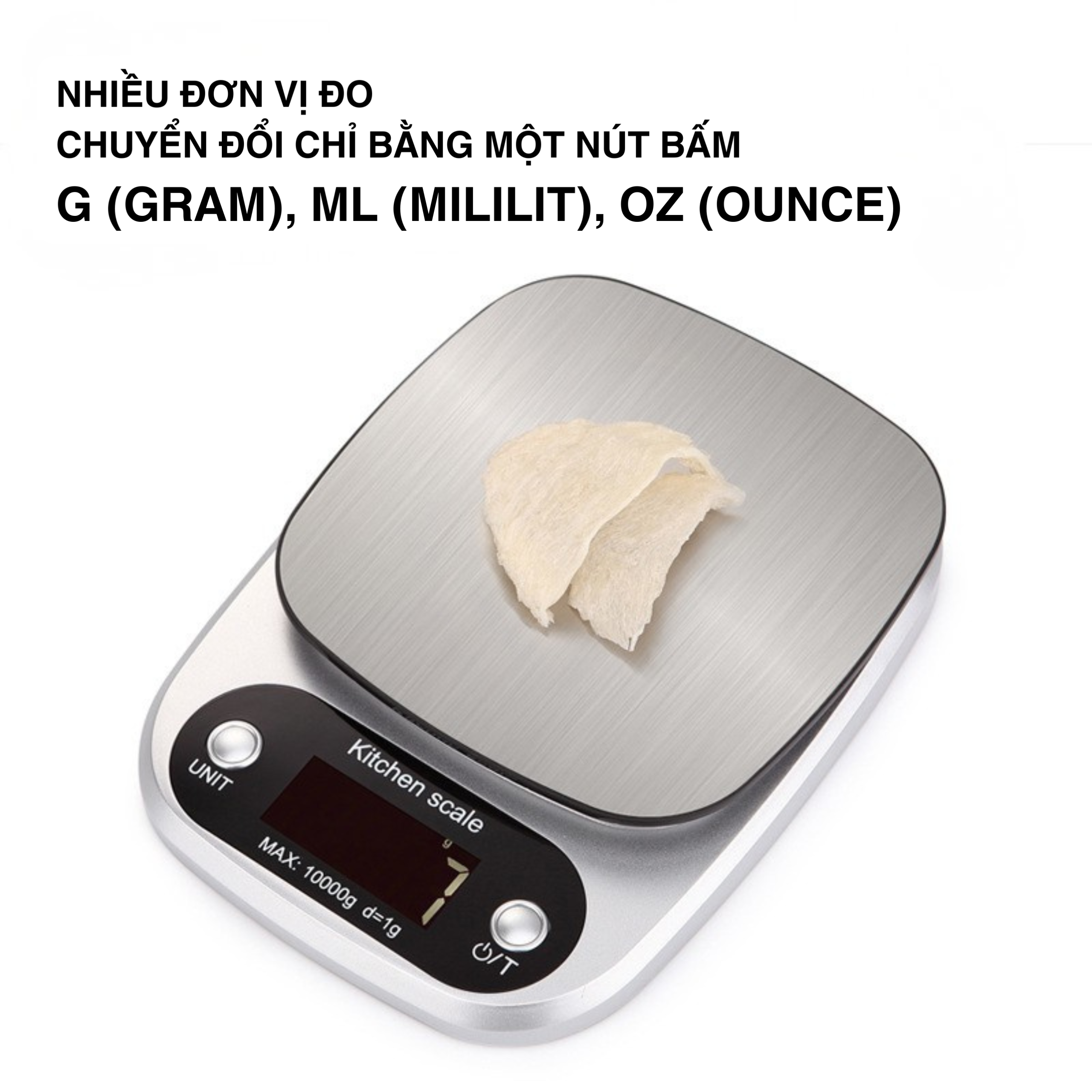 Cân tiểu ly điện tử nhà bếp mặt nhôm định lượng 3kg - Ảnh 5