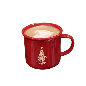 Ly sứ cây thông giáng sinh noel Đỏ